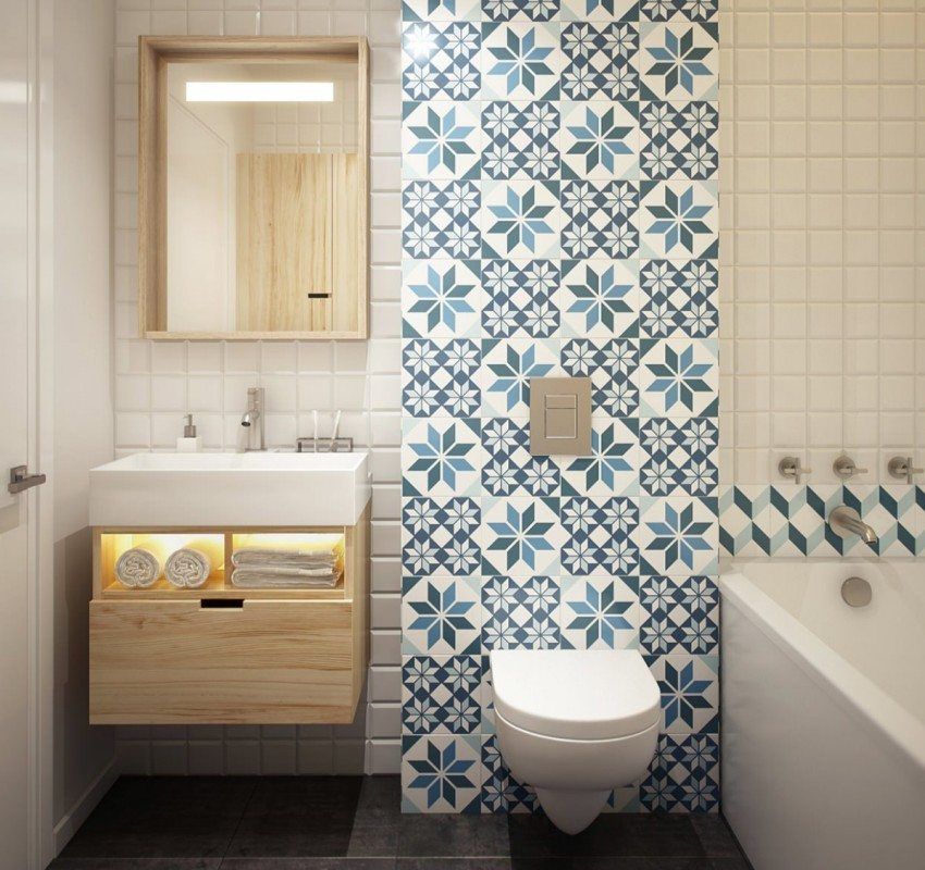 Ontwerp van badkamers in combinatie met een toilet: foto's van interieurs en interessante oplossingen