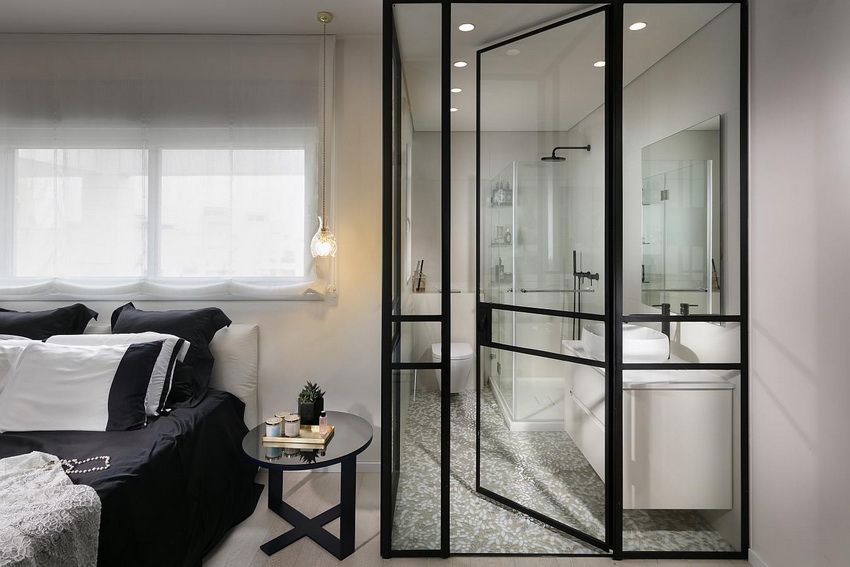 Interroom-glazen deur als stijlvol accent in een modern interieur