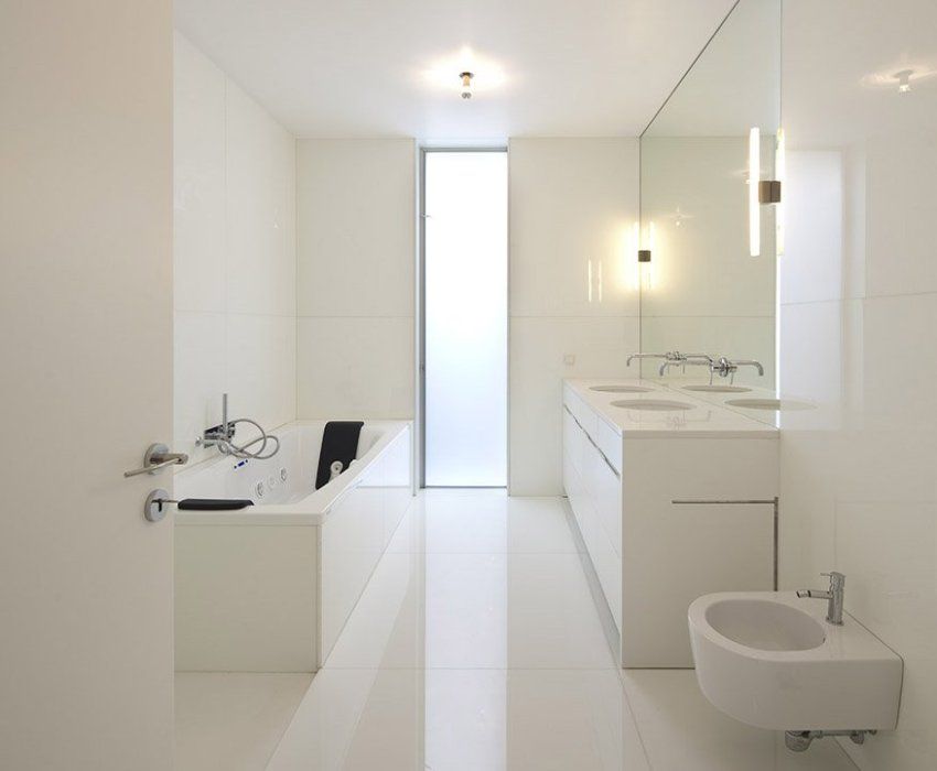 Verlichting in de badkamer, foto's van verschillende opties