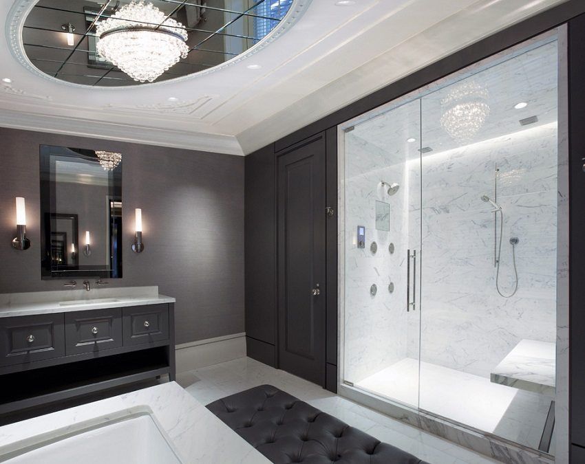 Het plafond in de badkamer: hoe het materiaal te kiezen voor zijn ontwerp