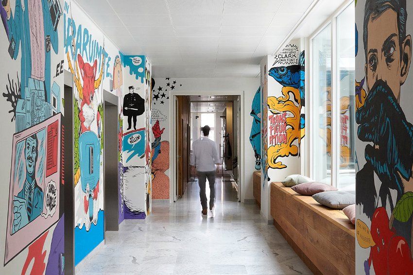 De muren in het interieur schilderen: een ongewone oplossing in een modern appartement