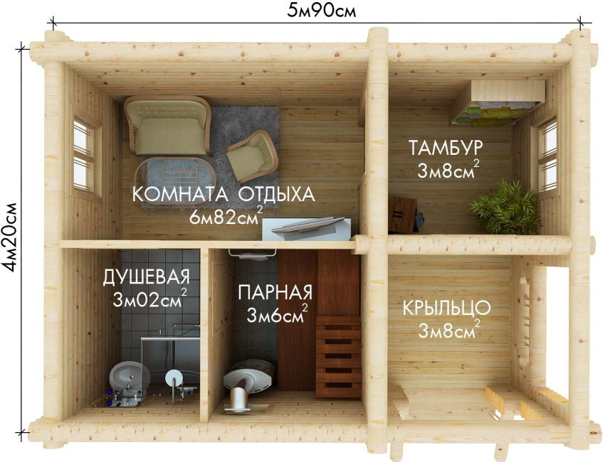Bouw van een badhuis in het land: video-instructies en bouwtips